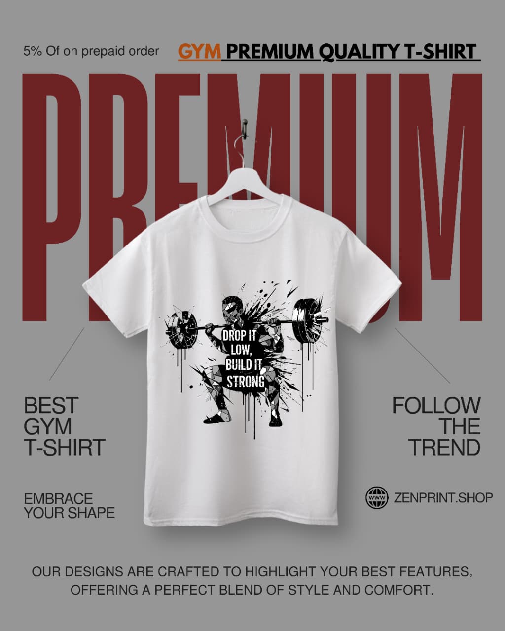 Premium Workout Gym T-Shirt