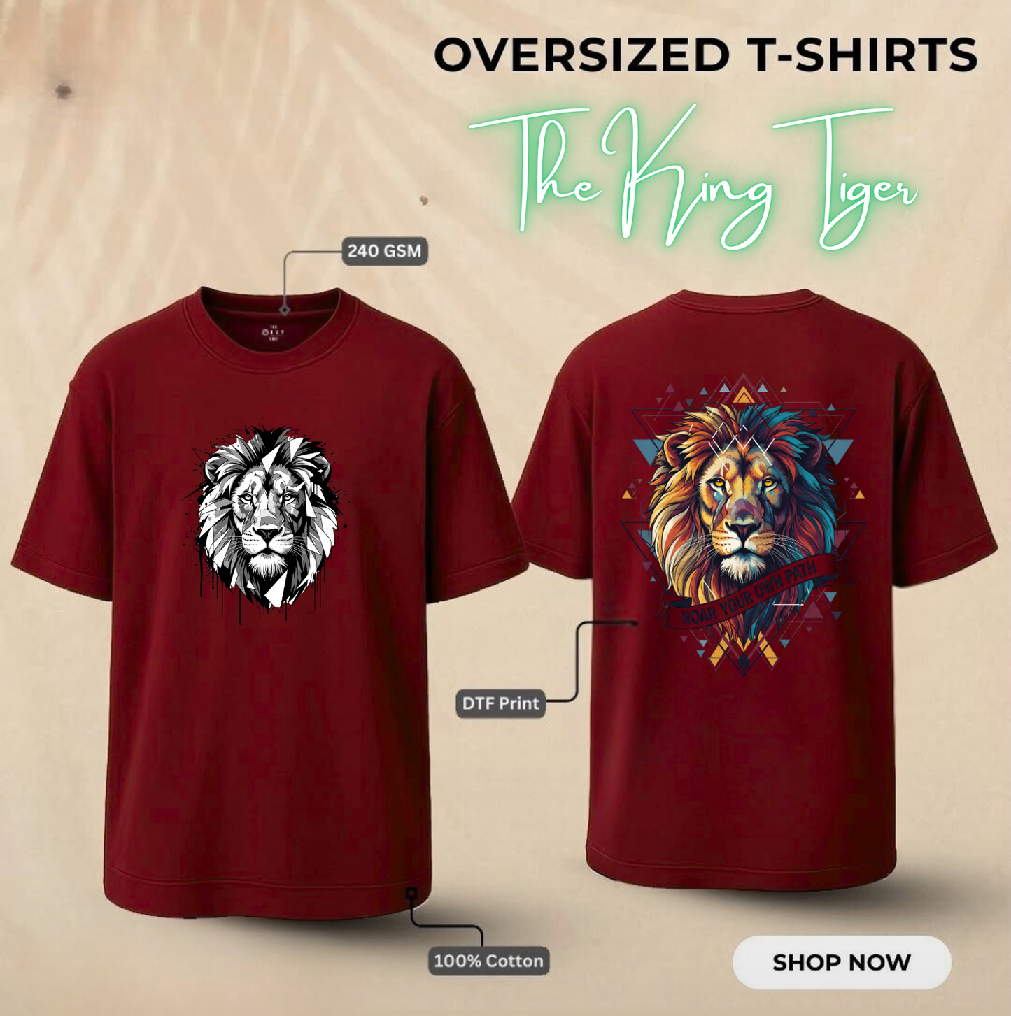The King Tiger Oversized T-Shirt