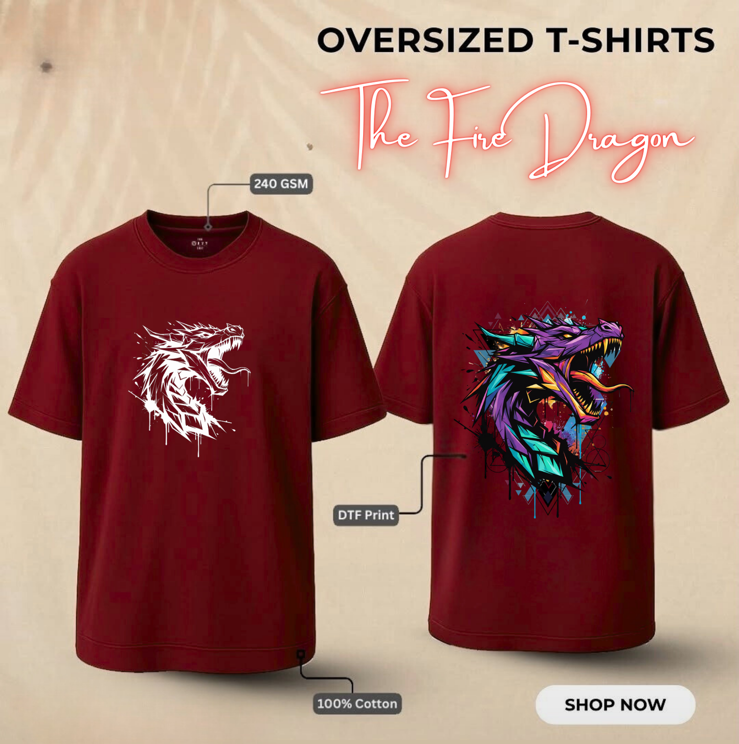 The Fire Dragon Oversized T-Shirt