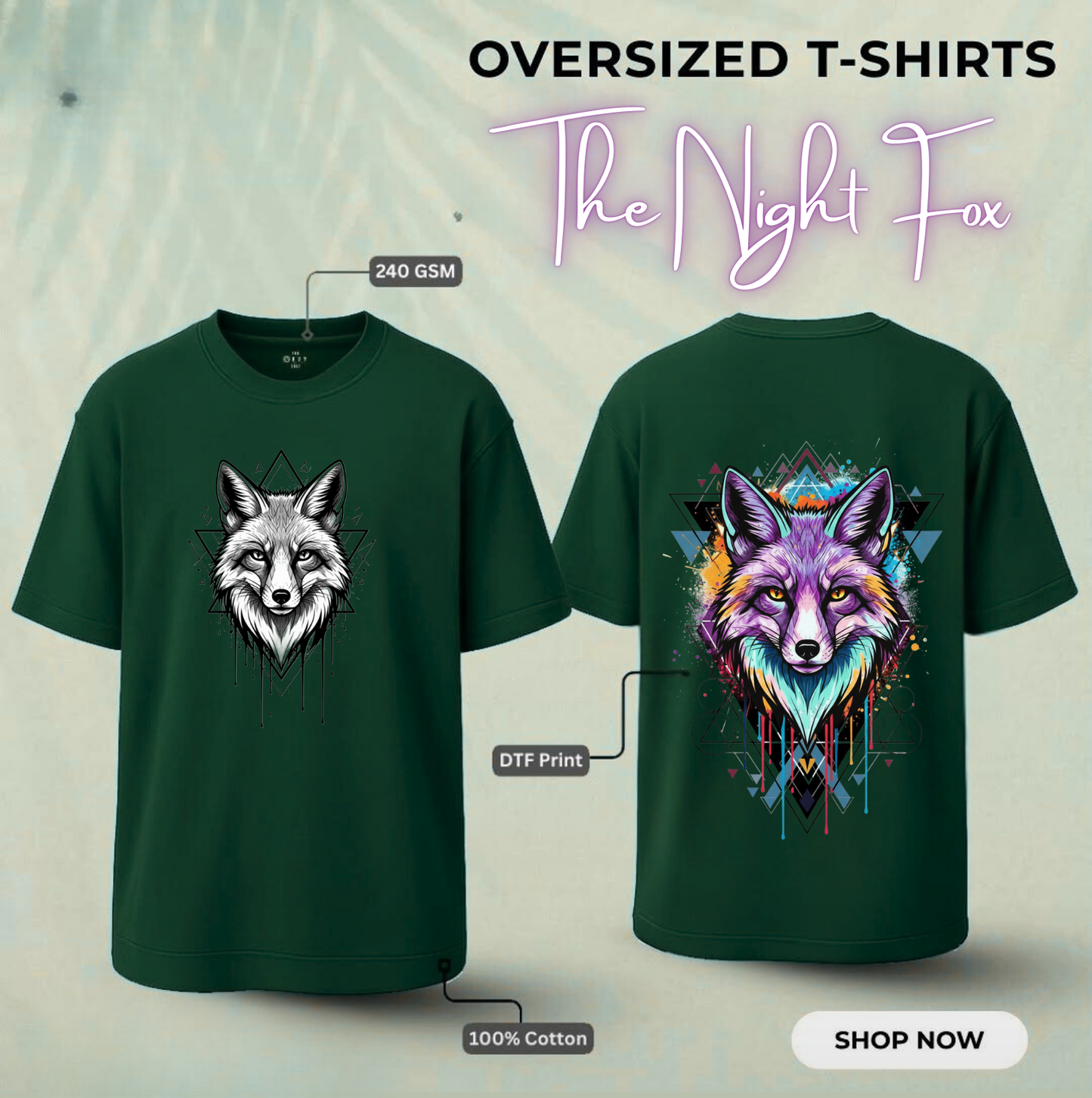 THE NIGHT FOX Oversized T-Shirt